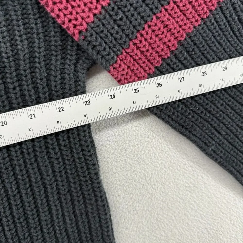 Vintage Weekends Sweater Men's XL Black red Boxy Thick Heavy Tight Knit 90s
